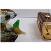 Image 9 : Glass Sailfish Ashtray (Broken Tail Fin), Music Playing Liquor Decanter & Wine Bottle Carrier