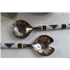 Image 3 : (4) Lindt Metal Cups, Beaded Salad Spoons