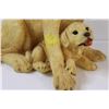 Image 2 : 12" Resin Yellow Lab and Puppy with repair on leg made of Resin