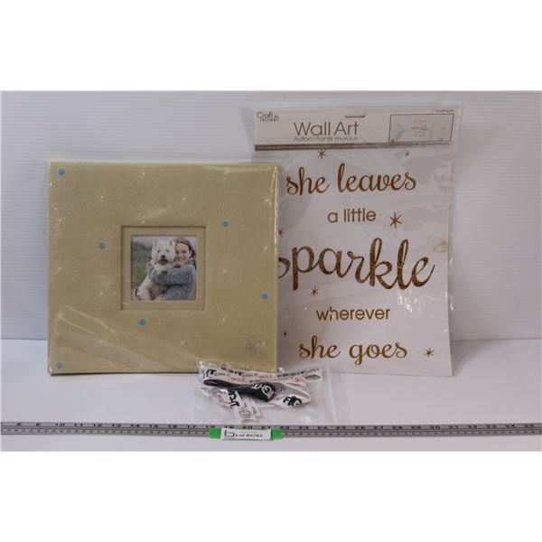 (3) Large Memory Album; Craft Decor Wall Art NIB; 6 - Fight like a Girl Ribbons