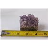 Image 2 : (2) Amethyst Stalactite small rectangular piece & larger round polished piece mounted