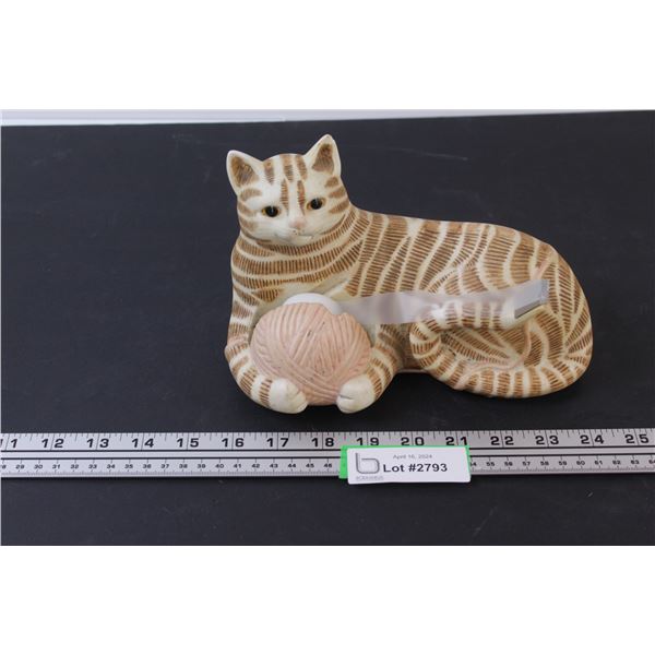 Resin Cat Tape Dispenser with tape