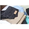 Image 4 : Plastic Tote - (7) Pair of Ladies Jeans/Slacks - (3) Pair of Shorts (sizes 10 - 12 - 14)