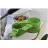 Image 8 : Assorted Kitchen Dishware - Cookie Cutters - Dishes - Tupperware Measuring Cups