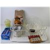 Image 1 : Dirty Damaged Dish Tray & Rack - Jelly Mould - AES Hockey Puck - Felt Floor Savers - Open Ziploc Bag