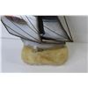Image 6 : Sailboat Art on Stone - Stone Dolphin - Souvenir Sand & Shell Items