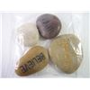 Image 4 : Bag of Gemstones, Calcite Piece, Polished Rock with Engravings and Rock on Stand