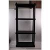 Image 1 : *Black Resin (4) Shelf Unit - (Good Condition, 12"x24"x52")