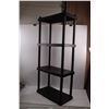 Image 2 : *Black Resin (4) Shelf Unit - (Good Condition, 12"x24"x52")