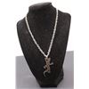 Image 3 : 20" Steel Necklace w/ Gecko Pendant - Display Bust NOT Included