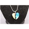 Image 2 : Sterling Silver Enamel Heart Pendant w/22" Chain - Display Bust NOT Included (Unauthenticated)