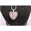 Image 3 : Sterling Silver Enamel Heart Pendant w/22" Chain - Display Bust NOT Included (Unauthenticated)