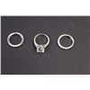 Image 2 : Sterling Silver Set of (3) White Zircon Rings - Size 6.5 (Unauthenticated)