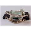 Image 5 : (3) Enameled / Jewelled Silver Tone Rocking Horse; Mini Concg Shell; Wood Card Holder