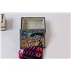 Image 2 : (3) Ugandan Soap Sone Hand Painted Trinket Box with mini Medicine bag; Abalone Shell Trinket Box