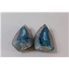 Image 2 : (2) Blue White Agate cut & polished Bookends - from Brazil