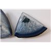 Image 3 : (2) Blue Crystal Agate cut & polished Bookends - from Brazil