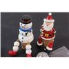 Image 3 : (5) Lot of Acrylic Drawer Pulls; Salt & Pepper Tops; Magnetic Acrylic Snowman; 2 - Christmas Wine St