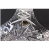 Image 2 : Veritable Genuine Lead crystal Large Basket Pinwheel Pattern has Foil sticker - 11" Long x 10 1/2" T