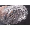 Image 4 : Veritable Genuine Lead crystal small Basket Pinwheel Pattern - 8" Long x 7 1/2" Tall