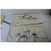Image 4 : (2) Yours & Mine Flour Bags Cases - Flour Bag Draw String Bag -(2) Yellow Table Cloths (41" x 41" - 