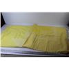 Image 7 : (2) Yours & Mine Flour Bags Cases - Flour Bag Draw String Bag -(2) Yellow Table Cloths (41" x 41" - 