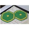 Image 2 : The Lord is My Shepard Crochet Table Cloth (31" x 40") - Boat Picture Doily (18" x 15") - (2) Green 