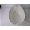 Image 3 : Porcelain Bowl,(3) Oval Egg Shaped Bowls and (2) Salad Servers