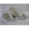 Image 4 : Porcelain Bowl,(3) Oval Egg Shaped Bowls and (2) Salad Servers