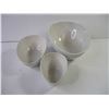 Image 5 : Porcelain Bowl,(3) Oval Egg Shaped Bowls and (2) Salad Servers
