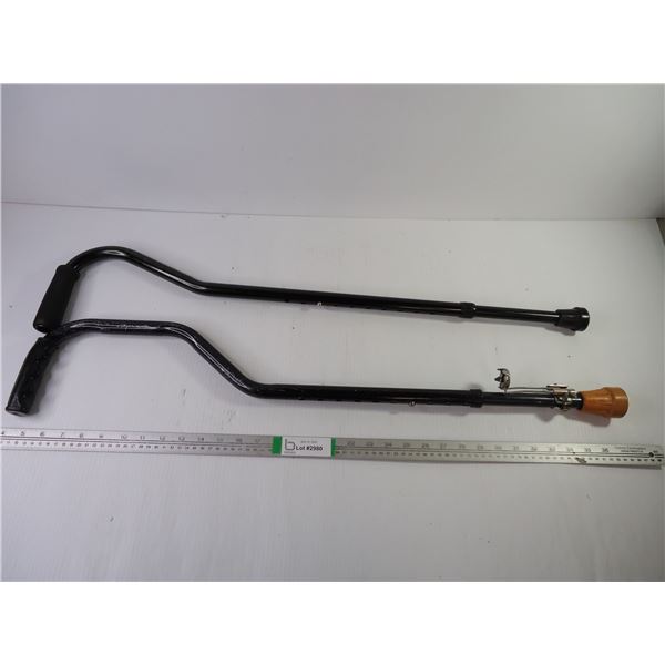 (2) Extra Long and Strong Walking Adjustable Walking Canes/Sticks