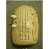 Image 4 : 7" cribbage board done in walrus bone, relief carved with 2 eagles by Craig Niksik # 576F (2)