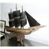 Image 2 : Outstanding 24" whale bone ship with fabulous ivory fittings and baleen sails #440F - nicest bone, i