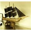 Image 3 : Outstanding 24" whale bone ship with fabulous ivory fittings and baleen sails #440F - nicest bone, i
