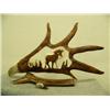 Image 4 : 18" Moose antler carved with moose and eagle head by Bob Mary 1977 stock # 570F (2)