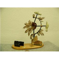 Soapstone spirit mask made of cotton wood bark by Patrick Sowle stock # 540F (2)