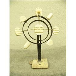 Baleen and ivory King Island dance mask by Mark Seeganna Stock # 489F (2)