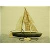 Image 3 : 12" white baleen sail boat with bone mast and white baleen sails - extremely rare only one ever sold