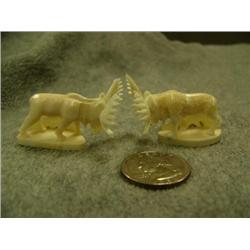 Lot of 2 fighting bull moose by Don Savage (2)