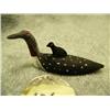 Image 1 : White ivory 2.5" red throated loon with baby on back by Charlie Kokuluk (2)