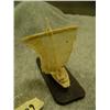 Image 3 : 2.5" ivory one masted sailing boat with Eskimo hunter by Thomas Pushruk (deceased) in 2004 when he w