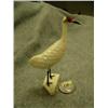 Image 1 : 4.5" white ivory whooping crane by Charlie Kokuluk carved from single piece of ivory (2)