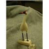Image 3 : 4.5" white ivory whooping crane by Charlie Kokuluk carved from single piece of ivory (2)