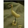 Image 4 : 4.5" white ivory whooping crane by Charlie Kokuluk carved from single piece of ivory (2)