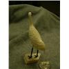 Image 5 : 4.5" white ivory whooping crane by Charlie Kokuluk carved from single piece of ivory (2)