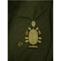 Ivory dance mask 5.5" by Al Mayac (2)