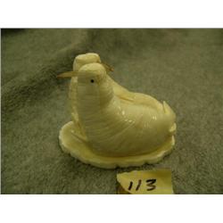Lot of 2 ivory walruses 2.5" by Roger Silook II #290F (2)