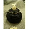 Image 4 : Tremendous 3.5" baleen basket by Hayes from Elim - Ivory whale tail finial #464F(2)