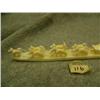 Image 3 : 7.5" white walrus ivory dog team by Don Savage #593F (2)