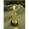 Image 4 : 5" white ivory cormorant with baleen bill and eyes mounted on soapstone by Quta #182C (2)